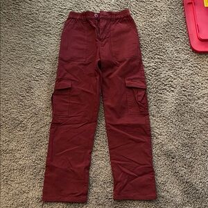 Burgundy Cargo Pants